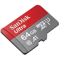 SanDisk Ultra - Flashminnekort (microSDXC til SD-adapter inkludert) - 64 GB - A1 / UHS-I U1 / Class10 - microSDXC UHS-I