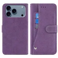 Mtp Products iPhone 17 Pro Elegant retro lommebokveske med roterende kortholder - Lilla