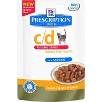 Hill's Pet Nutrition c/d Urinary Stress kattemat med laks - 12 x 85 g