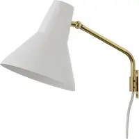 Innolux Carin vegglampe, E27, hvit/messing