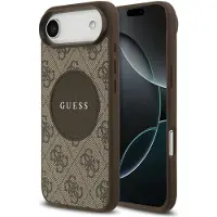 GUESS 4G Circle Classic MagSafe-etui med logo for iPhone Air - brun
