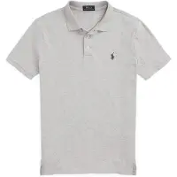 Ralph Lauren for man. 710941439004 Stretch pique polo shirt Custom Slim Fit grey (S), Casual, Cotton, Short sleeve
