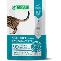 Nature´s Protection Detox Weight Våtfôr For Katt Med Kylling Laks Og Tunfisk 22x100g