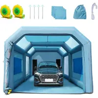 Vevor Oppblåsbart Telt Oppblåsbar Telt Outwell Oppblåsbart Telt Oppblåsbar Sprayboks Billakkeringstelt 28x16x11ft Filtersystem 2 Blåsere