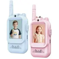 Mtp Products JK200 Video Walkie-Talkie for barn med kamera - 2 stk. - Blå / Rosa