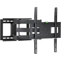 Art AR-80 - Brakett - justerbare dobbeltarmer - for LCD-TV - metall - pulverbelagt svart - skjermstørrelse: 32-65 - monteringsgrensesnitt: inntil 400 x 400 mm - veggmonterbar