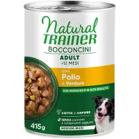 NATURAL TRAINER 9 + 3 på kjøpet! 12 x 415 g / 12 x 400 g - Bocconcini Adult Medium & Maxi biter: kylling (12 x 415 g)