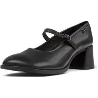 Camper for woman. K201799-001 Kora leather shoes black (40), 5 to 8 cm, Buckle, Casual