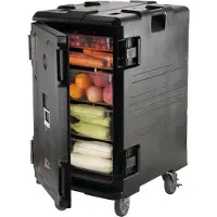 Vevor Isolert matpannebærer, 120 l varmeboks for catering, LLDPE matboksbærer med doble spenner, frontmatet matvarmer med håndtak, endemater med hjul for restaurant, kantine, etc.