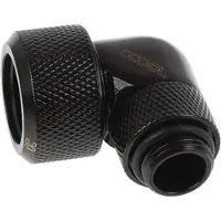 Alphacool Eiszapfen 16 mm HardTube compression fitting 90° rotatable G1/4 - Vinkelarmatur for væskekjølesystemskompresjon - mørkesvart