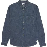 Element Button Down Chambray Regular Fit Skjorte Med Lange Ermer