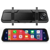 Mtp Products Dashbordkamera med berøringsskjerm og to linser med CarPlay - 9.66 - Svart