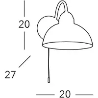 AUSTROLUX BY KOLARZ Kolarz Vegglampe Nonna, Ø 20 cm hjort gullfarget kant glatt
