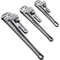 Vevor 3-delers rørtangsett, 10" 14" 18" rett rørtang i aluminium, justerbar rørleggernøkkel, med høystyrkekjeve og ergonomisk håndtak, opphengbar design, for vannrør, bilreparasjoner