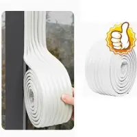 Mtp Products Selvklebende værtettingstape for dør- og vindusåpninger - 8cm x 2m - hvit