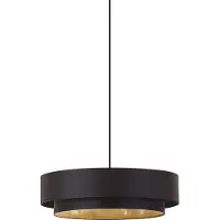 QAZQA Moderne pendellampe svart 50 cm 3 lys - Drum Duo