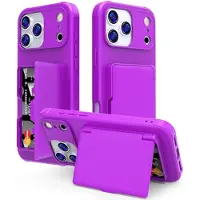 Mtp Products iPhone 17 Pro Max Hybrid-deksel med Speil og Kortholder - Lilla