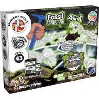 Science For You 4-i-1 Selvlysende Utgravningsspill