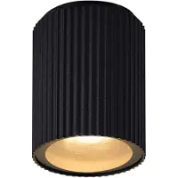 Nordlux Taklampe Kyklop Ripple, svart, aluminium, GU10