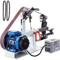 Vevor Benktopp- og båndsliper Benksliper 1,5KW med Ph 427 X 12" hjuljusterbart slipebånd, sentralmaskinbelte og skivesliper 0-2800 rpm kombinasjonsslipere