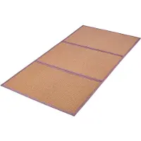 Vevor japansk tatamimatte, 80 x 39 tommer sammenleggbar håndvevd tatamimatte i naturlig rotting, sklisikker og lett å rengjøre japansk tatami-gulvmatte, pustende sommerliggeunderlag for meditasjon, yo