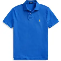 Ralph Lauren for man. 710782592011 The iconic Custom Slim Fit piqué polo shirt in blue (M), Casual, Cotton, Short sleeve