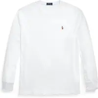 Ralph Lauren for man. 710760121002 Custom Slim Fit cotton t-shirt white (XXL), Casual, Long sleeve
