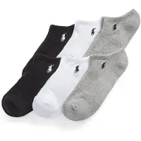 Ralph Lauren for man. 449950143001 Set of 6 pairs of ankle socks black, white, grey (OSFA), Homewear, Cotton