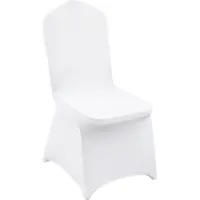 Vevor stretch spandex klappstoltrekk, universelt tilpasset stoltrekk, avtakbare vaskbare beskyttende sliptrekk, for bryllup, høytid, bankett, fest, feiring, bespisning (150 stk hvit)