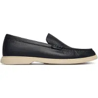 BOSS for man. 50536173 Navy Sienne Leather Moccasins (41), Flat, None, Casual, Party, Classic
