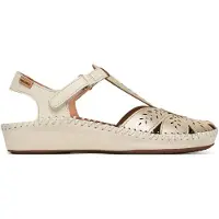 Pikolinos for woman. 655-0841CLC1 P.Vallarta gold leather sandals (40), Flat, Velcro, Casual