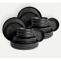 Fyrklövern Mickey Mouse Midnight tallerkensett 24 deler, 8 pers Servise Tallerkener sett