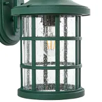 LINDBY utendørs vegglampe Ankea, grønn, høyde 37 cm, IP23, E27