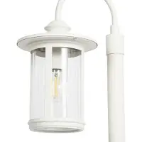 LINDBY veilampe Zayn, hvit, glass, høyde 109 cm, IP65