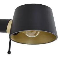 LUCANDE vegglampe Silka, 14 cm, svart, fleksibel, støpsel
