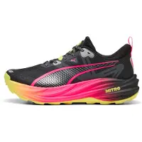 Puma Voyage NITRO 4 Running Shoes Men, Shoes, Black/Pure Pink/Lemon Crush, 42