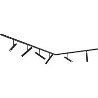 QAZQA Moderne skinnesystem svart med 6 spotlights svart 1-fase - Slimline Avery