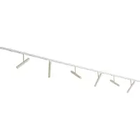 QAZQA Moderne skinnesystem hvit med 6 beige spotter 1-fase - Slimline Avery