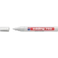 Edding Penol 750 spritmarker Medium Line hvid, skrivebredde 2-5mm, kan bla. anvendes på karton, glas, metal, plastik, træ og papir - (10 stk.)