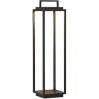 LUCANDE LED utendørslampe Elaja, svart, oppladbart batteri, USB, dimbar