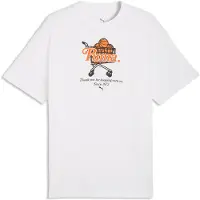 Puma Junior Varsity I Relaxed Basketball Tee Men, Sports, White, L