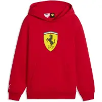 Puma Scuderia Ferrari Coloured Shield Hoodie Youth, Motorsport, Rosso Corsa, 13-14Y