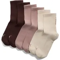 Puma Unisex Short Socks (3-Pack), Men, Beige Combo, 35-38