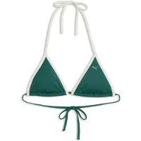 Puma Swim Women's Triangle Bikini Top, Sport, Petrol Green, XL