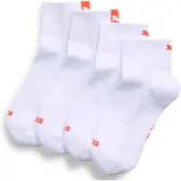 Puma Women's Quarter Socks (2-Pack), Clothing, White/Red, 39/42