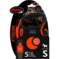 Flexi Xtreme reim-bånd orange, 5 m - S: inntil 20 kg