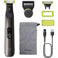 Philips OneBlade Pro 360 QP6552/30 Face + Body, Innebygd skjerm, Vaskbar, Batteri, Kromfarget