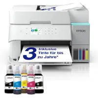 Epson EcoTank ET-3956 - Multifunksjonsskriver - farge - ink-jet - ITS - A4/Letter (medie) - opp til 12 spm (kopiering) - opp til 18 spm (trykking) - 250 ark - Wi-Fi(ac), USB, LAN - hvit