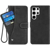 Mtp Products Samsung Galaxy S26 Ultra Elegant retro lommebokveske med roterende kortholder - svart