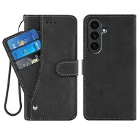 Mtp Products Samsung Galaxy S26+ Elegant retro lommebokveske med roterende kortholder - svart